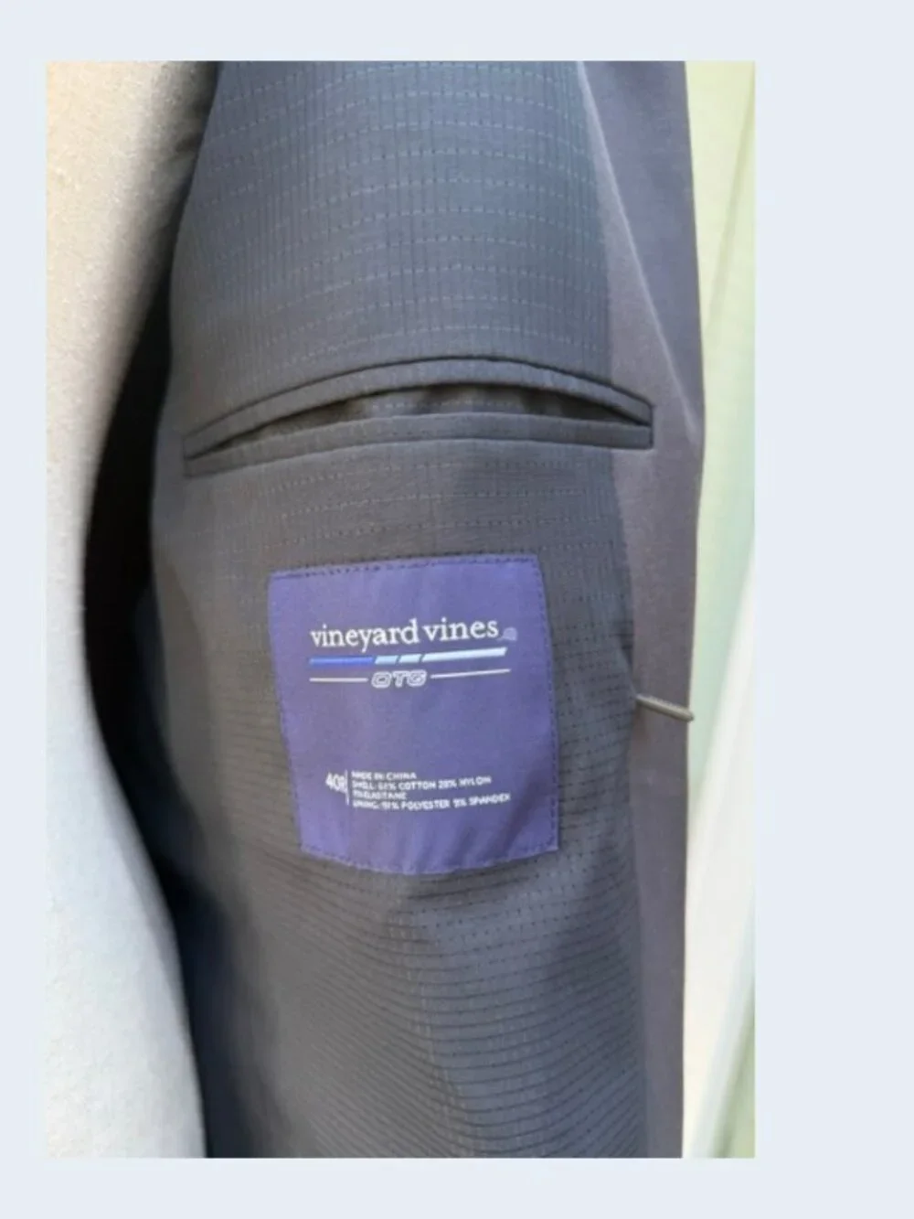 Vineyard Vines Mens Performance Lightweight On-The-Go Blazer Dark Night 40R $395